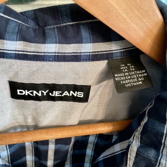 Plaid DKNY BUTTON UP SHIRT - Picture 2 of 3
